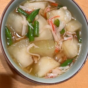 枝豆とカニカマと冬瓜の煮物